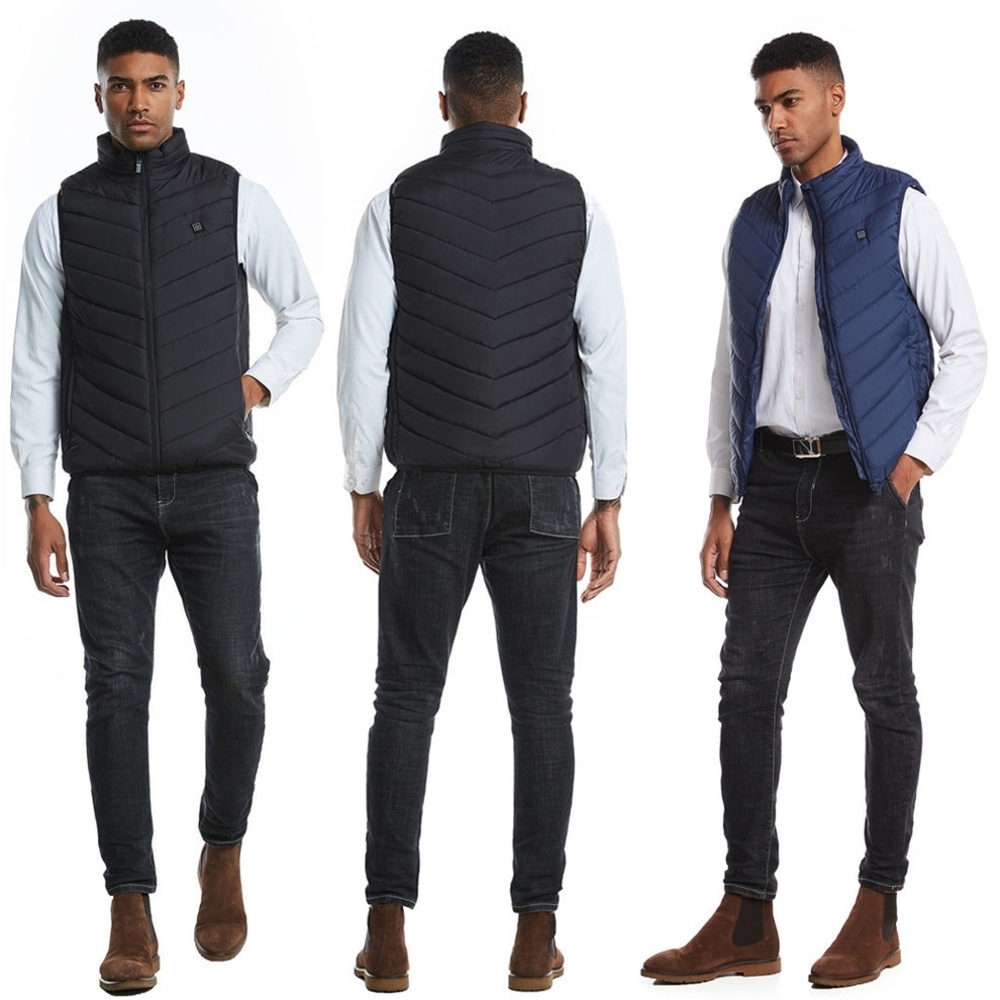 Men's Navy Quilted Vest